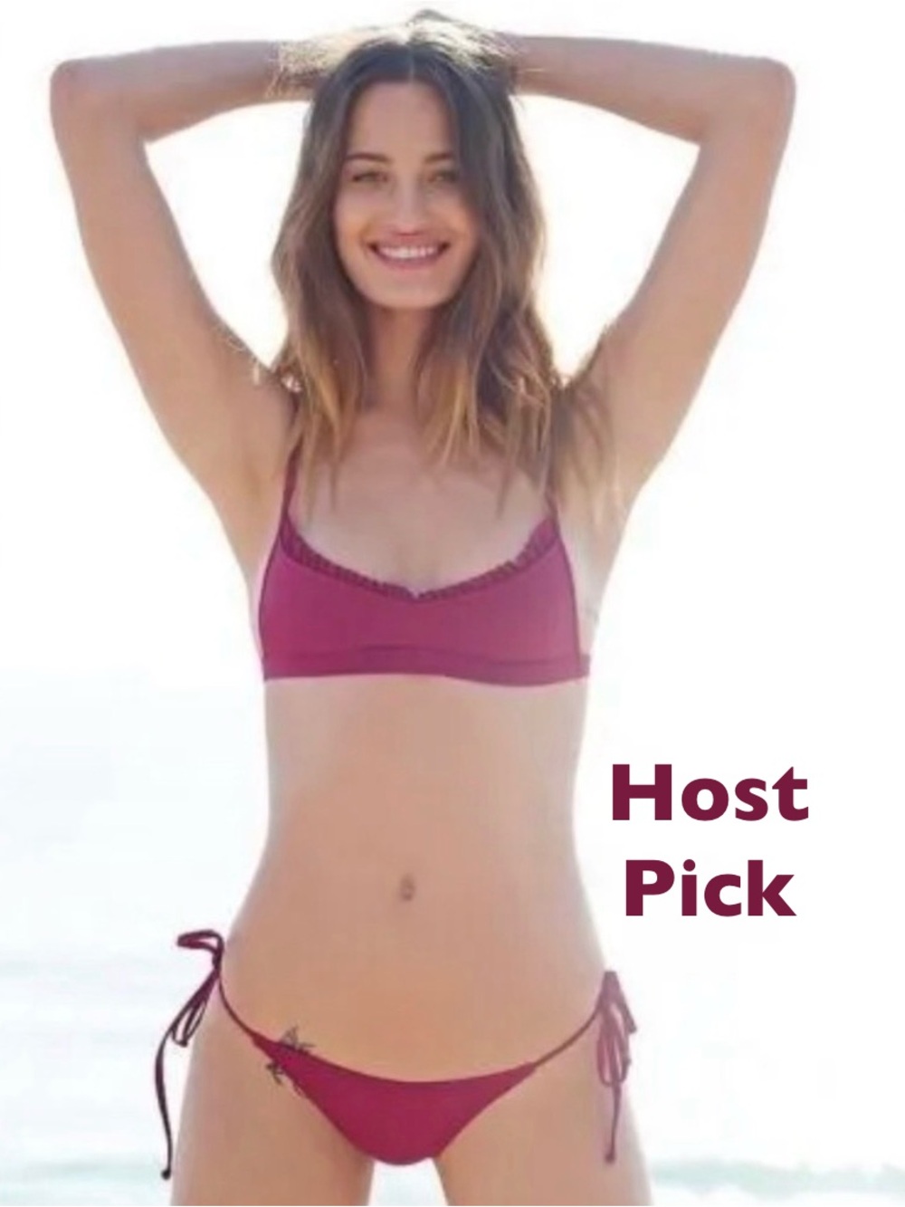 Free People Made By Dawn Purple Bikini Size M Faith Top Puka Bottom Ruffle Boho